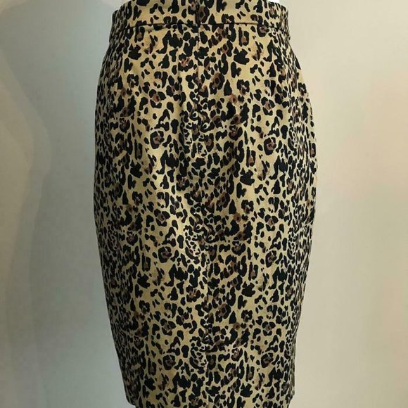 J.Crew $98 No.2 Pencil® Skirt Leopard Cotton AK697 - Picture 4 of 5